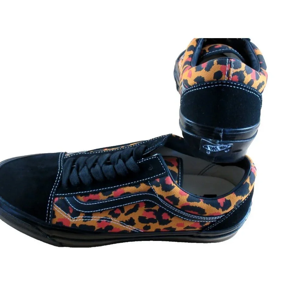 Vans Men's Lx Old Skool Leopard Double Black Striped Skate shoes Sizes NIB
